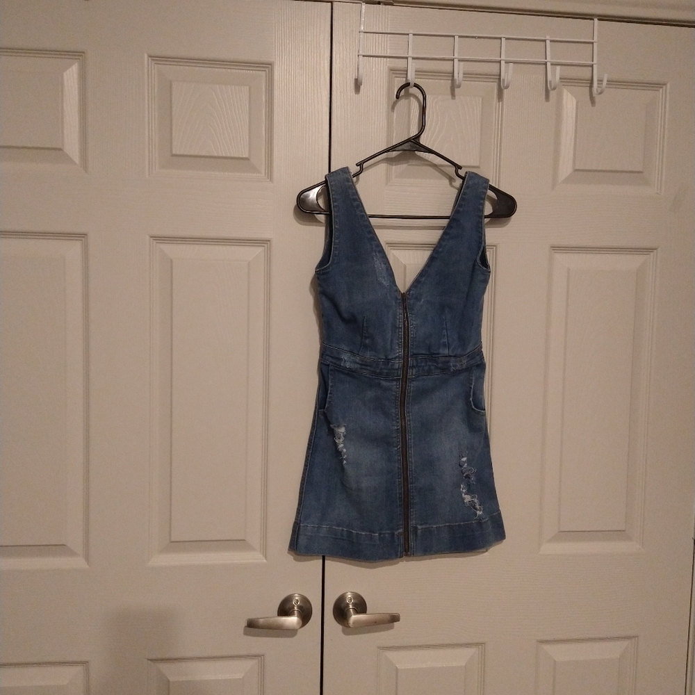 CARMAR - mini denim dress- sz Small